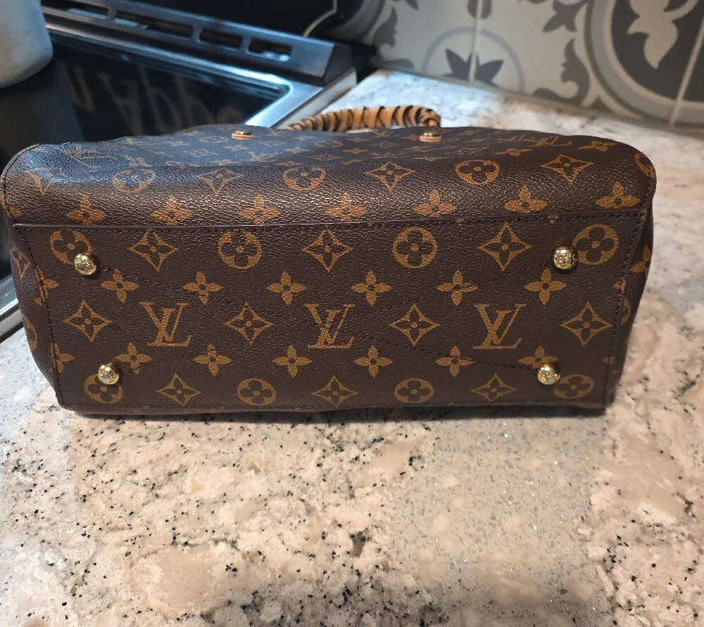Satchel with Wrapped Tan Handles